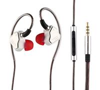 Linsoul 7Hz Salnotes Zero HiFi - Auriculares intraurales dinámicos de 10 mm IEM con diafragma Compuesto de Metal, de Acero Inoxidable, Cable OFC Desmontable de 2 Pines (Blanco, con micrófono, 3,5 mm)