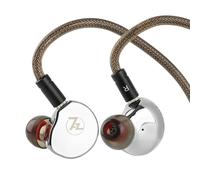 Linsoul 7Hz x Crinacle: Diablo/Divine In Ear Monitor,Auriculares con Drivers Magnéticos Planares de 14,5mm, IEM HiFi con Cable Desmontable de Cobre Monocristalino 2Pin para Audiófilos (Divine, Plata)