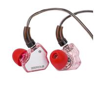 Linsoul 7Hz x Crinacle Zero:2, In Ear Monitor, IEM con Controlador Dinámico Actualizado de 10mm, Auriculares con Cable, Audífonos para Videojuegos, con Cable OFC para Músicos(con Mic, Rosa)