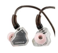 Linsoul 7Hz x Crinacle Zero:2, In Ear Monitor, IEM con Controlador Dinámico Actualizado de 10mm, Auriculares con Cable, Audífonos para Videojuegos, con Cable OFC para Músicos(TypeC Mic, Plata)