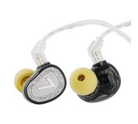 Linsoul 7Hz x HBB Elua Ultra In Ear Monitor, Audífonos de Doble Controlador Dinámico, Audífonos con Cable de Alta Pureza de Cobre Libre de Oxígeno para Músicos Audiófilos (Plata)