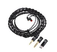 Linsoul Cable Kiwi Ears x B_Media Terras, Conector USB Tipo C/3,5mm/4,4mm, Cable para IEM de 4 Núcleos de Cobre Monocristalino 4N 32 AWG, HiFi de 1,25m para Astral Orchestra II Arete Hype4