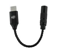 Linsoul Kiwi Ears AD1 Adaptador DAC para Auriculares de Type-C 3,5mm Hembra,Dongle USB C a Aux con Chip KT02H20,Alta Resolución 32bits/384kHz,Estándar CTIA para Phones/Laptop iOS/Windows (Negro)