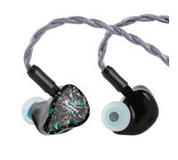 Linsoul Kiwi Ears Astral 1DD+6BA In Ear Monitor Híbrido,Auriculares con Cable,Audífonos HiFi para Estudio de Grabación,IEM Portátil para Gaming, Ingeniero Musical Audiofilo Profesional (Verde)