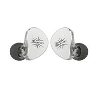 Linsoul Kiwi Ears Belle In Ear Monitor con Controlador Dinámico DLC de 10mm | Auriculares con Cable Plateado de Doble Capa, IEM Profesional para Escenario/Gaming/Producción Musical (Typec Mic, Negro)