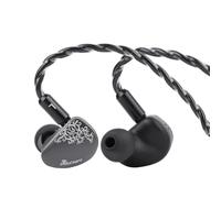 Linsoul Kiwi Ears Cadenza II In Ear Monitor con Driver de Titanio de 10mm | Auriculares IEM con Cable con KARS 2.0,Equilibrio Tonal Preciso,Placa Frontal de Aluminio CNC (3,5 mm Senza Mic, Gris)