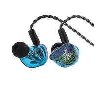 Linsoul Kiwi Ears Forteza in Ear Monitor, 1BA + 2DD Auriculares Hi-Fi con cable, Auriculares para Gaming, Hybrid Driver IEM Earphones, con cable IEM extraíble para músicos y jugadores (azul)