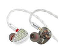 Linsoul Kiwi Ears Orchestra II 10BA In Ear Monitor Profesional Auriculares | IEM con Cable HiFi con Equilibrio Tonal Superlativo,Carcasa Artesanal para Todos los Individuos y Géneros Musicales (Plata)