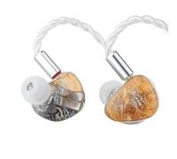 Linsoul Kiwi Ears Orchestra Lite 8BA Personalizado In Ear Monitor IEM con Cable Desmontable 7N de Cobre Libre de Oxígeno OFC de 4 Núcleos, Placa Frontal Artesanal para Músico Audiófilo(Naranja)