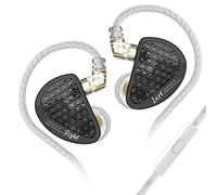 LINSOUL KZ AS16 Pro Auriculares con controladores de armadura balanceada de 16BA, auriculares HiFi Bass In Ear Monitor con cable desmontable de 0,75 mm de 2 pines (negro, con micrófono)