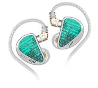 Linsoul KZ AS16 Pro Auriculares intrauditivos con cable, 16 controladores de armadura equilibrada HiFi Bass en la oreja con cable desmontable de 0,75 mm de 2 pines (Cian, sin micrófono)