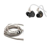 Linsoul KZ ZS10 Pro 2 In Ear Monitor IEM, 1DD+4BA Auriculares híbridos, Interruptor de sintonización de 4 Niveles+Tripowin Zonie 16 Core Silver Plated Cable SPC Earphone Cable