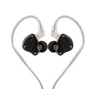 Linsoul KZ ZS10 Pro,In Ear Monitor con 4BA+1DD 5 Controladores,Auriculares con Cable HiFi, Audífono para Gaming con Máscara De Acero Inoxidable,Cable Desmontable para Músico(con Mic,Negro Oscuro)