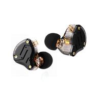 Linsoul KZ ZS10 Pro,In Ear Monitor con 4BA+1DD 5 Controladores,Auriculares con Cable HiFi, Audífono para Gaming con Máscara De Acero Inoxidable,Cable Desmontable para Músico(Sin Mic,Negro Oscuro)