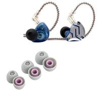 Linsoul KZ ZS10 Pro,In Ear Monitor con 4B 1DD 5 Controladores,Auriculares con Cable HiFi+Kiwi Ears Flex Earbud Tips, Almohadillas de Silicona para IEM, 3 Pares