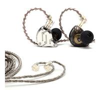 Linsoul KZ ZS10 Pro,In Ear Monitor con 4BA+1DD 5 Controladores,Auriculares con Cable HiFi+Tripowin Zonie 16 Core Silver Plated Cable SPC Earphone Cable