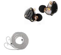 Linsoul KZ ZS10 Pro,In Ear Monitor con 4B 1DD 5 Controladores,Auriculares con Cable HiFi+Tripowin Zonie 16 Core Silver Plated Cable SPC Earphone Cable