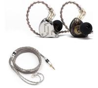 Linsoul KZ ZS10 Pro,In Ear Monitor con 4B 1DD 5 Controladores,Auriculares con Cable HiFi Tripowin Zonie 16 Core Silver Plated Cable SPC Earphone Cable