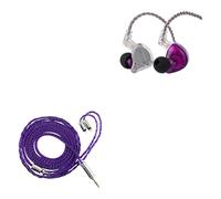 Linsoul KZ ZS10 Pro,In Ear Monitor con 4B 1DD 5 Controladores,Auriculares con Cable HiFi+Tripowin Zonie 16 Core Silver Plated Cable SPC Earphone Cable