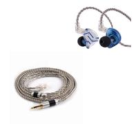Linsoul KZ ZS10 Pro,In Ear Monitor con 4B 1DD 5 Controladores,Auriculares con Cable HiFi Tripowin Zonie 16 Core Silver Plated Cable SPC Earphone Cable