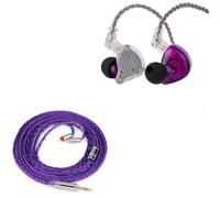 Linsoul KZ ZS10 Pro,In Ear Monitor con 4B 1DD 5 Controladores,Auriculares con Cable HiFi+Tripowin Zonie 16 Core Silver Plated Cable SPC Earphone Cable