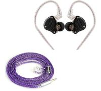 Linsoul KZ ZS10 Pro,In Ear Monitor con 4B 1DD 5 Controladores,Auriculares con Cable HiFi + Tripowin Zonie 16 Core Silver Plated Cable SPC Earphone Cable