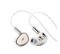 Linsoul SIMGOT EA1000 - Monitor de oído dinámico de 10 mm, auriculares intraurales de alta fidelidad IEM, auriculares con cable OFC chapado en plata para músicos y audiófilos (plata, SIMGOT EA1000)