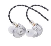 Linsoul SIMGOT EW200 - Auriculares intraurales con diafragma SCP de 10mm con Cuerpo de Metal, Cable OFC Chapado en Plata Desmontable de 0,78mm de 2 Pines para audiófilos músicos (EW200 con micrófono)