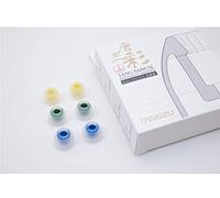 Linsoul TANGZU Tang Sancai Textura Mate Ranuras Diente Recto Almohadillas para IEMs, Auriculares in-Ear, músico audiófilo para Kiwi Ears Orchestra Lite KE4 Canta Cadenza Auriculares con Cable