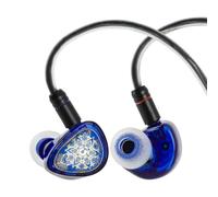 Linsoul TANGZU Wan'er S.G II Monitor In Ear,HiFi Auriculares,Driver Dinámico de 10mm Diafragma Pet Gaming IEM Audifonos con 2Pin Cable OFC Desmontable para Audiófilo Músico(Azul,TypeC con Mic)