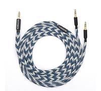 Linsoul Tripowin GranVia Cable de Repuesto de Audio OFC de Alta Pureza para Auriculares,Longitud 1.5m,Enchufes Dobles de 3.5mm para HE4XX/HE-400i/HE400se/Goldplanar(Azul,4.4mm)