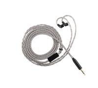Linsoul Tripowin Zonie - Cable de actualización de monitor intraural HiFi, micrófono Omni, auricular SPC chapado en plata de 16 núcleos, opciones tipo C/3.5 mm, 1.25 m