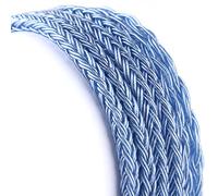 Linsoul Tripowin Zonie IEM Cable,Cable Plateado 16 Núcleos para Auriculares,1.25m SPC in Ear Monitor Cable para 7hz Zero:2 Orchestra Lite Cadenza Hype4 Supermix4(Recessed 2pin, 3.5mm)(Azul)