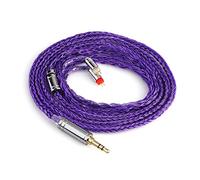 Linsoul Tripowin Zonie IEM Cable, Cable Plateado de 16 Núcleos para Auriculares, 1.25m SPC in Ear Monitor Cable para 7hz Zero:2 Orchestra Lite Cadenza Hype4 Supermix4(2pin 0.78mm, 3.5mm)(Violeta)