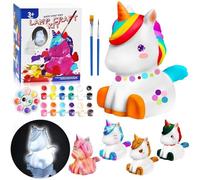 LinStyle Kit de Pintura Lámpara,Luz Nocturna de Unicornio 3D para Niñas, Arte Kits de Manualidades Niñas,Ideas Regalo Cumpleaños Unicornio Juegos y Juguetes de Pintura para Niños 3 4 5 6 7 8