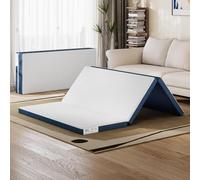 LINSY HOME Colchón Plegable de 140 x 200 cm con Funda Extra Impermeable, colchón de 7,5 cm Tencel Trifold, colchón de Espuma viscoelástica, Plegable, portátil, fácil de almacenar, sofá Cama