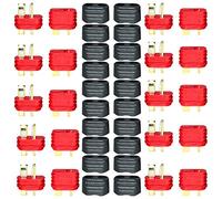 LINSYRC 10 Pares Conectores Macho y Hembra Conector-T Amass T-Plug con Tapas Aisladas para Controlador ESC de Motor de batería LiPo RC