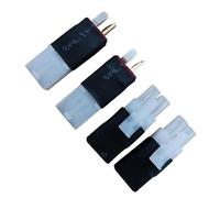 LINSYRC 2 Piezas Adaptador Conector Macho t-Dean a Conector Hembra Tamiya y 2 Piezas Adaptador Conector Hembra T-Dean a Conector Macho Tamiya