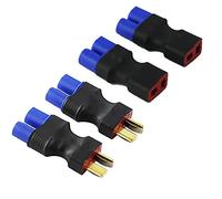 LINSYRC 2 uds Conector Macho EC3 a Conector Hembra T Dean y 2 uds Conector Hembra EC3 a Conector Macho T Dean para batería RC Lipo