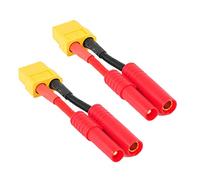 LinsyRC 2 unidades XT60 hembra a HXT 4 mm 4,0 mm macho hembra redondo conector banana adaptador cable para batería RC Lipo
