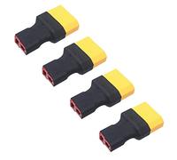 LINSYRC 4-Pack Adaptador de Conector XT90 a Conector Deans-t para RC Coche Avión Lipo Batería ESC (Sin Cable) (XT90 Macho a Dean-t Hembra)