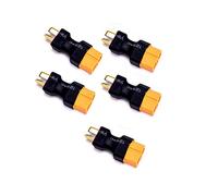 LINSYRC 5-Pack Adaptador de Conector Hembra XT60 a Conector Macho t-Dean para RC Coche Avión Lipo Batería ESC (Sin Cable)