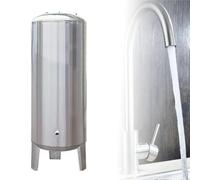 LINTAIZUO Contenedor de Agua de Gran Capacidad 60, 100, 160 y 200L, Tanque de Presión Vertical de Acero Inoxidable Resistente, para Autocaravanas, Casas Rodantes, Jardines, Granjas 200L50x115cm