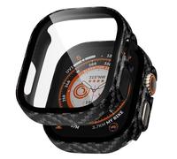 LINTEKER Paquete de 2 fundas rígidas para Apple Watch Ultra 3 (2025)/Ultra 2/Ultra Protector de pantalla de 49 mm, con protector de pantalla de vidrio templado 9H, funda protectora completa para