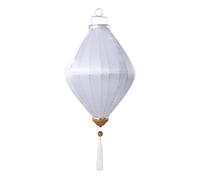 linterna asiática, Linterna de seda china, colgante ovalado vietnamita, decorativa japonesa con borla for fiesta boda, festival y decoración del hogar(White,20 Inch)