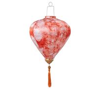 linterna asiática, Linterna de seda ovalada china con borla, farol colgante Oriental teñido corbata, decoración jardín al aire libre(Orange,14 Inch)