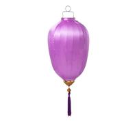 linterna asiática, Linterna de seda ovalada china con borla, linterna colgante japonesa en forma melón for decoración fiesta el jardín al aire libre del hogar(Light Purple,20 Inch)