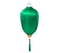 linterna asiática, Linterna de seda ovalada china con borla, linterna colgante japonesa en forma melón for decoración fiesta el jardín al aire libre del hogar(Dark Green,20 Inch)
