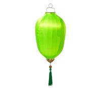 linterna asiática, Linterna de seda ovalada china con borla, linterna colgante japonesa en forma melón for decoración fiesta el jardín al aire libre del hogar(Fluorescent Green,18 Inch)