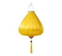linterna asiática, Linterna de seda ovalada china tradicional vietnamita japonesa color sólido colgante con borla for bodas, fiestas, festivales y decoración del hogar(Yellow,14 Inch)